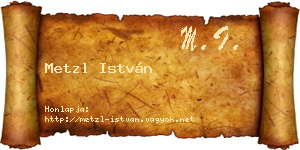 Metzl István névjegykártya