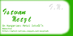 istvan metzl business card